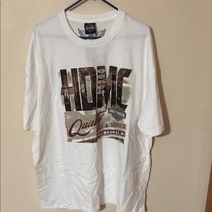Harley-Davidson White Tee with Graphic Design 2XL nwt